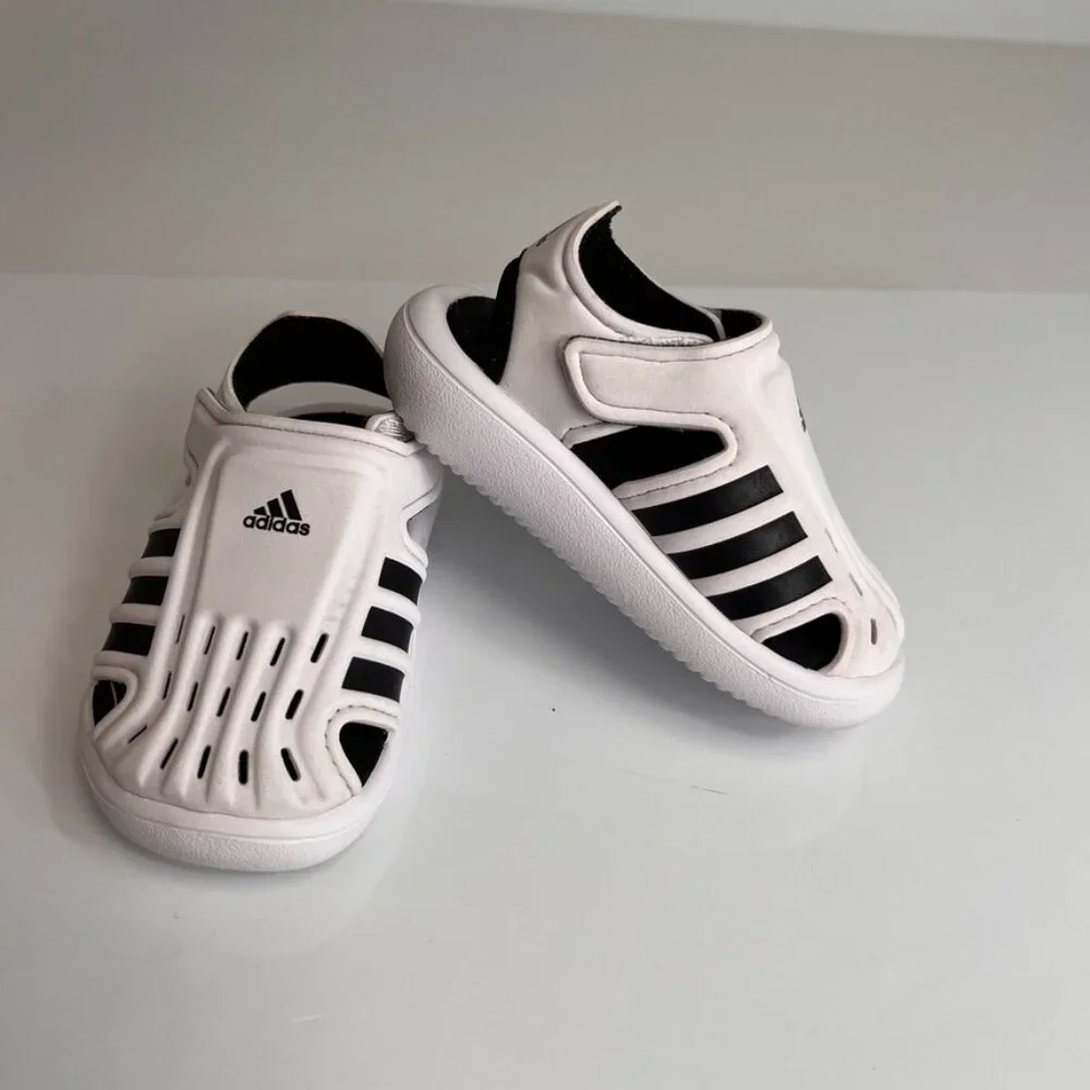 Adidas Boy Shoe 4 Toddler Water Low Top Sneaker School Play Beach Pool Core Ex